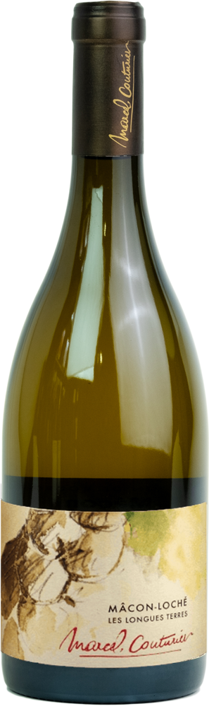 2023 Mâcon-Loché Les Longues Terres, Domaine Marcel Couturier bottle shot.