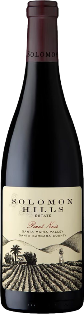 2018 Pinot Noir, Solomon Hills Estate, Santa Maria Valley bottle shot.