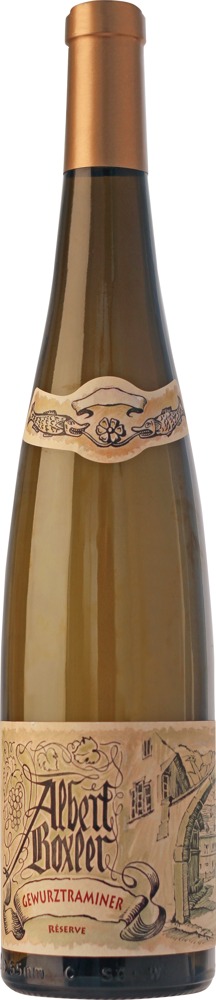 2017 Gewürztraminer Réserve, Albert Boxler bottle shot.