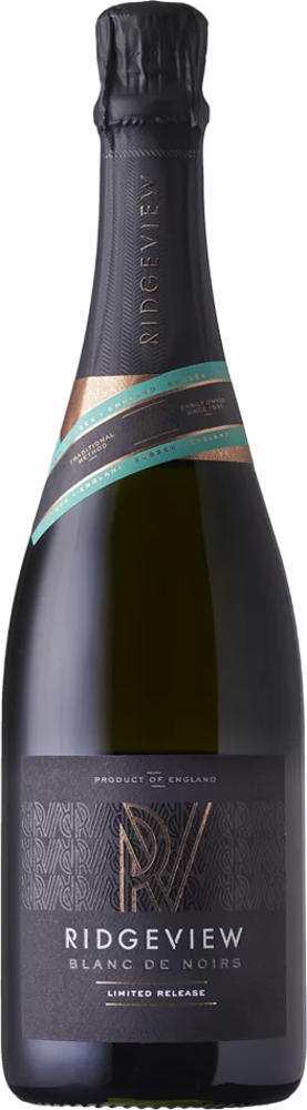 2015 Blanc de Noirs Brut, Ridgeview, Sussex bottle shot.