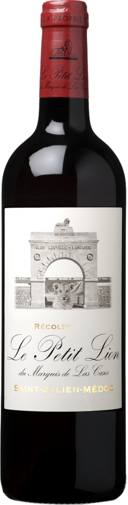 2022 Le Petit Lion de Las Cases, St-Julien bottle shot.