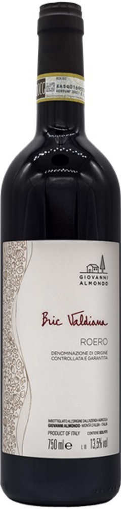 2017 Roero, Bric Valdiana, Giovanni Almondo bottle shot.