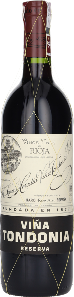 2005 Viña Tondonia Rioja Reserva, López de Heredia bottle shot.