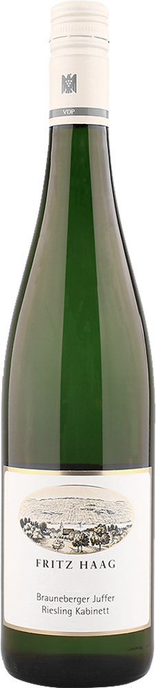 2022 Brauneberger Juffer Riesling Kabinett, Fritz Haag, Mosel bottle shot.