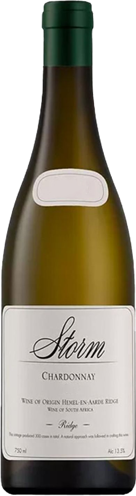 2023 Ridge Chardonnay, Storm Wines, Hemel-en-Aarde bottle shot.