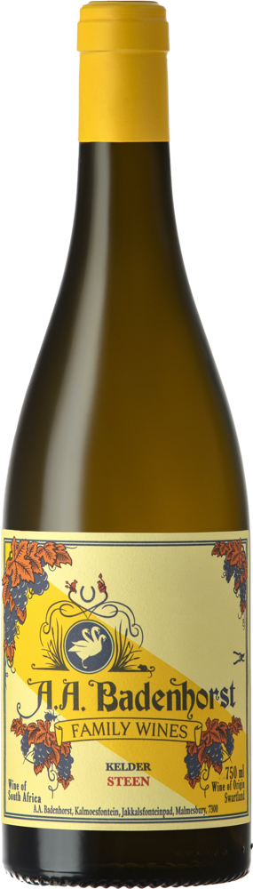 2021 Kelderblok Chenin Blanc, AA Badenhorst bottle shot.