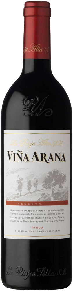 2009 Viña Arana Reserva, La Rioja Alta, Rioja bottle shot.