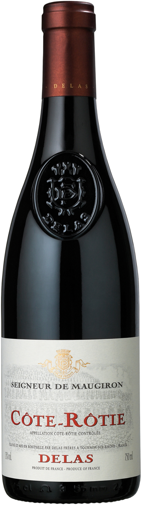 2016 Côte-Rôtie Seigneur de Maugiron, Delas Frères bottle shot.