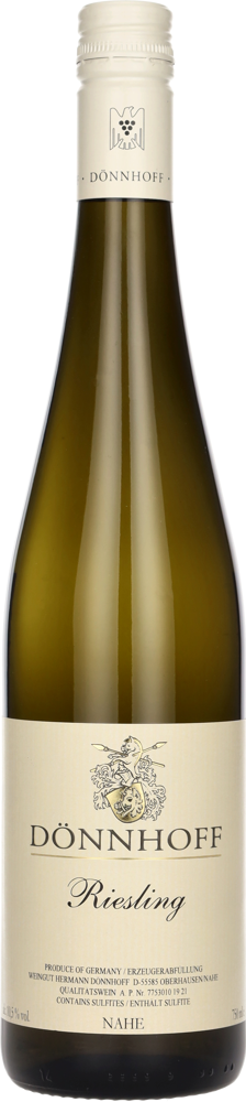 2021 Riesling QbA, Dönnhoff, Nahe bottle shot.