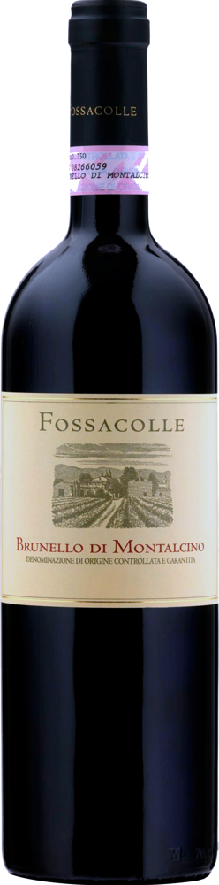 2018 Brunello di Montalcino, Fossacolle bottle shot.