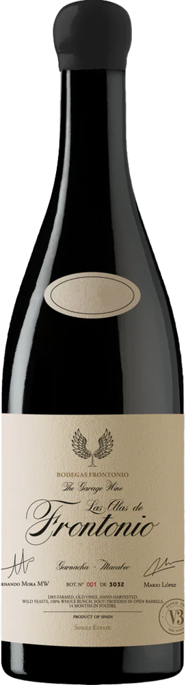 2020 Las Alas de Frontonio, Bodegas Frontonio, Vadejalón bottle shot.