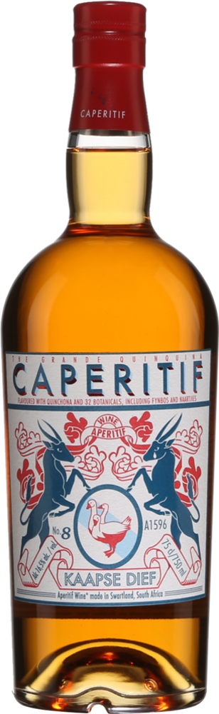Caperitif Kaapse Dief, AA Badenhorst bottle shot.