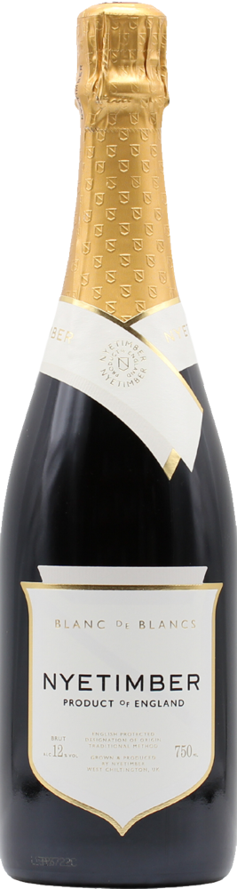 2016 Blanc de Blancs, Nyetimber, England bottle shot.