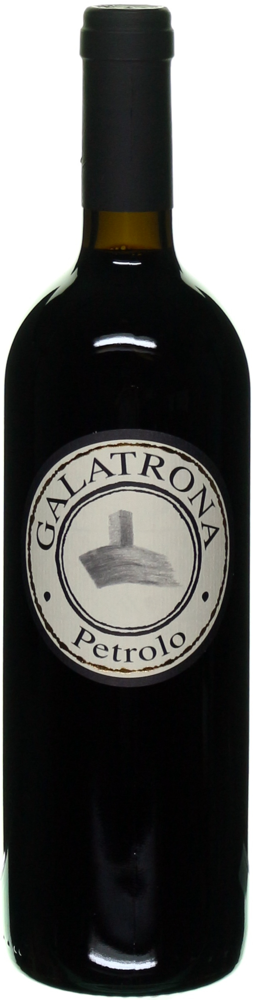 2022 Galatrona Merlot, Fattoria Petrolo, Tuscany bottle shot.