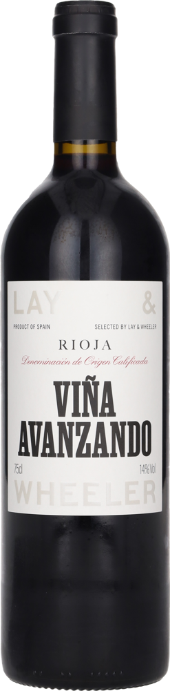 2021 Lay & Wheeler Rioja Viña Avanzando by Bodegas Lanzaga bottle shot.