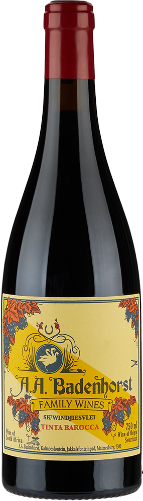 2021 Sk'windjiesvlei Tinta Barocca, A.A. Badenhorst, Swartland bottle shot.