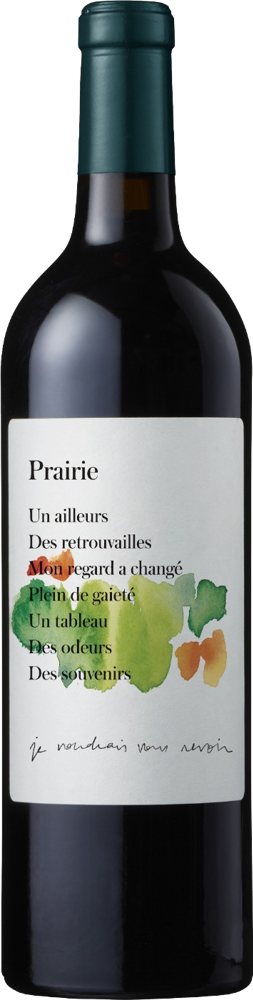 2019 Prairie, Francs-Côtes de Bordeaux bottle shot.