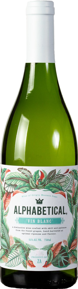 2021 'Vin Blanc' White, Alphabetical bottle shot.