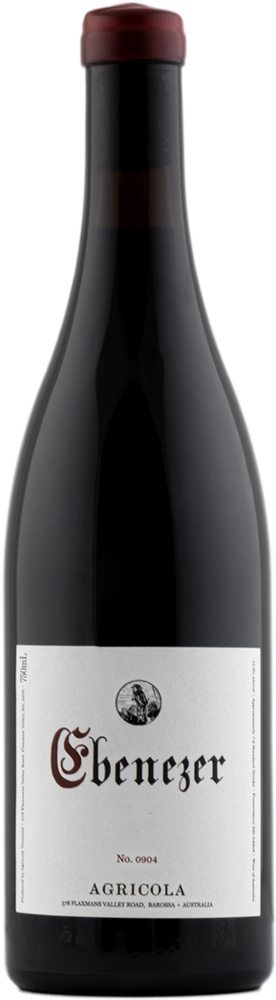 2021 Ebenezer Shiraz, Agricola Vintners, Barossa Valley bottle shot.