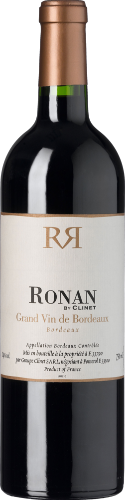 2010 Ronan by Clinet, Bordeaux bottle shot.