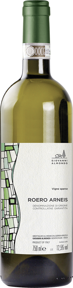 2023 Roero Arneis, Vigne Sparse, Giovanni Almondo bottle shot.