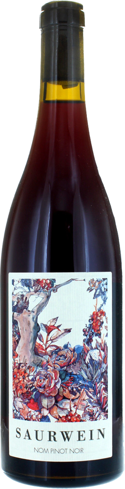 2022 Nom Pinot Noir, Jessica Saurwein bottle shot.
