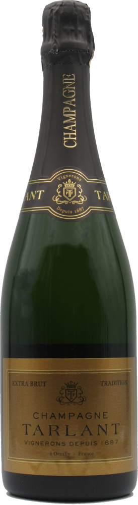 N/V Tradition Extra Brut, Champagne Tarlant (2016 Base Vintage) bottle shot.