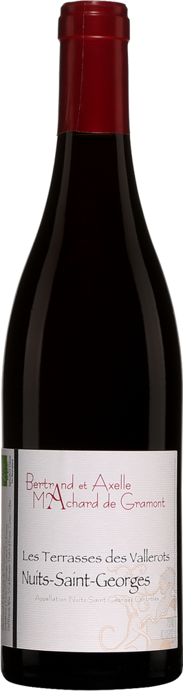 2022 Nuits-St-Georges, Les Terrasses des Vallerots, Domaine Bertrand et Axelle Machard de Gramont bottle shot.
