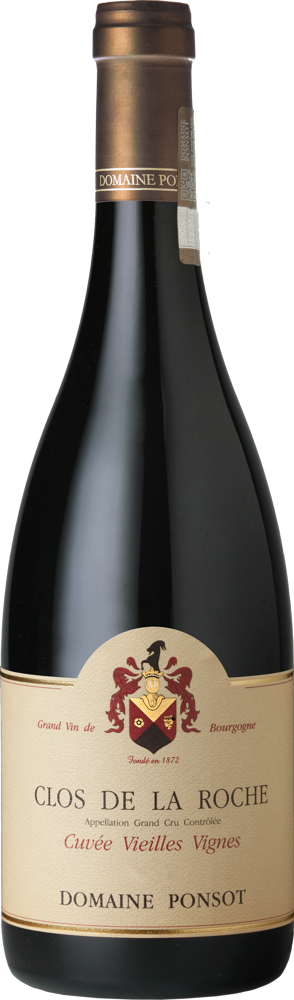 2022 Clos de la Roche Grand Cru Vieilles Vignes, Domaine Ponsot bottle shot.