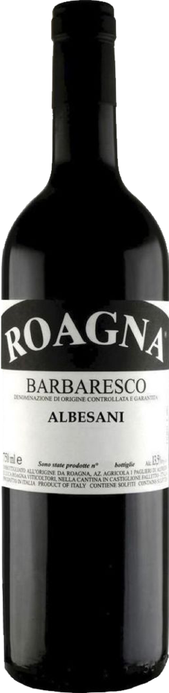 2017 Barbaresco Albesani, Roagna bottle shot.