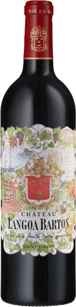 2021 Château Langoa-Barton, Cru Classé St-Julien bottle shot.