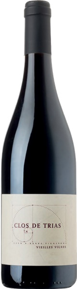 2015 Vieilles Vignes Rouge, Clos de Trias, Côtes du Ventoux bottle shot.