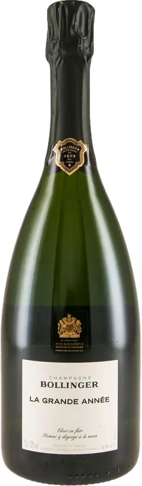 2008 La Grande Année, Champagne Bollinger bottle shot.