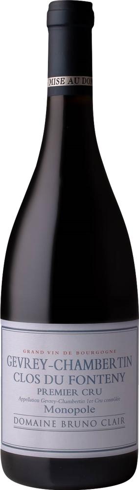 2023 Gevrey-Chambertin 1er Cru Clos du Fonteny, Domaine Bruno Clair bottle shot.
