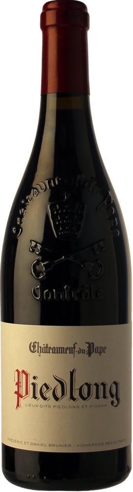 2020 Châteauneuf-du-Pape, Piedlong, Frédéric et Daniel Brunier bottle shot.