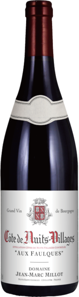 2023 Côtes de Nuits-Villages, Les Faulques, Domaine Jean-Marc Millot bottle shot.