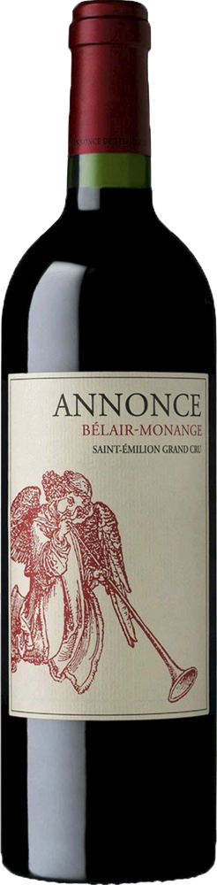 2020 Annonce de Bélair-Monange, Jean-Pierre Moueix bottle shot.