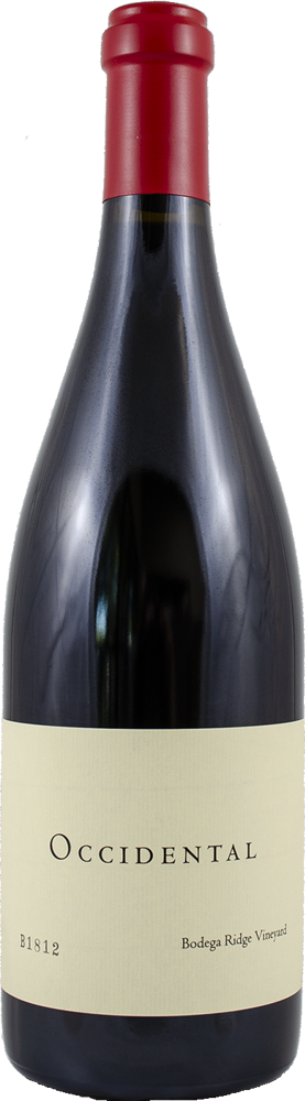 2022 Bodega Ridge Pinot Noir, Occidental, Sonoma Coast bottle shot.