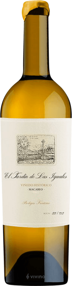 2020 El Jardín de Las Iguales Macabeo, Bodegas Frontonio, Aragón bottle shot.