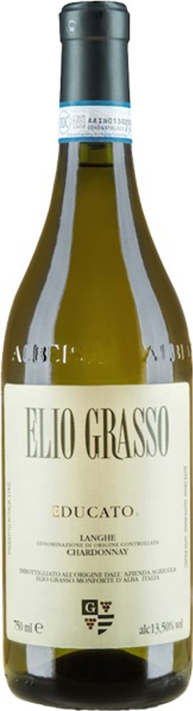 2024 Educato Langhe Chardonnay, Elio Grasso bottle shot.