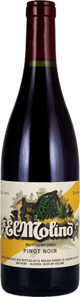 2019 Pinot Noir, El Molino, Rutherford bottle shot.
