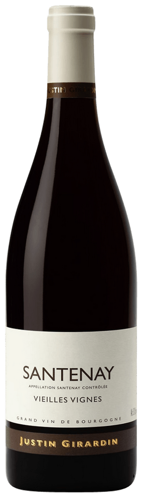 2021 Santenay Vieilles Vignes, Justin Girardin bottle shot.