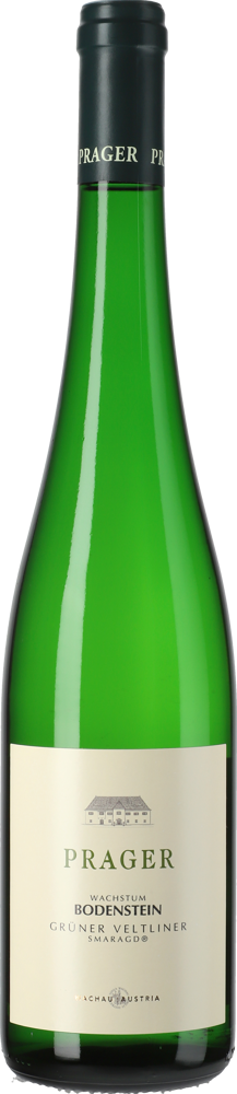 2022 Grüner Veltliner Wachstum Bodenstein, Smaragd, Prager, Wachau bottle shot.