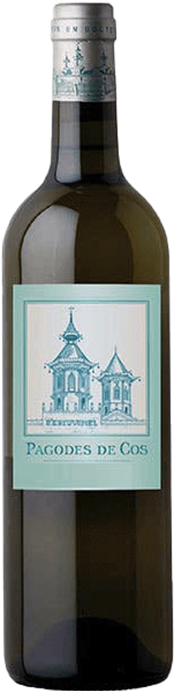 2023 Les Pagodes de Cos Blanc, St-Estèphe bottle shot.