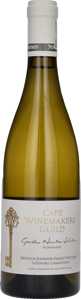 2022 Cape Winemakers Guild, Sandford Chardonnay, Newton Johnson bottle shot.