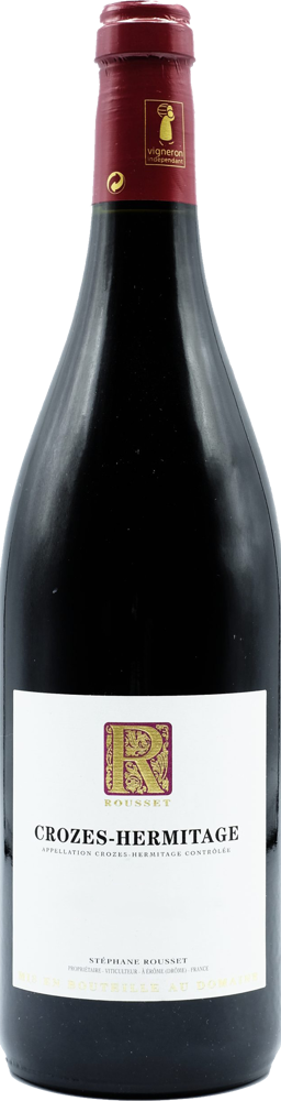 2023 Crozes-Hermitage Rouge, Domaine Rousset bottle shot.