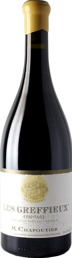 2021 Ermitage Les Greffieux, Chapoutier bottle shot.