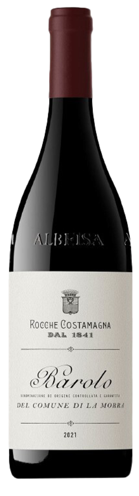 2021 Barolo Comune di La Morra, Rocche Costamagna bottle shot.