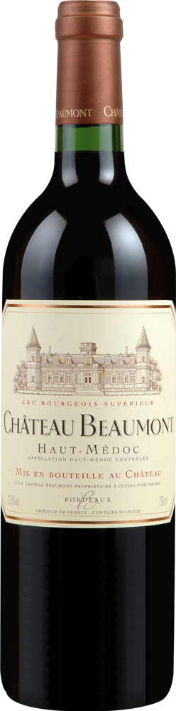 2022 Château Beaumont, Cru Bourgeois Haut-Médoc bottle shot.