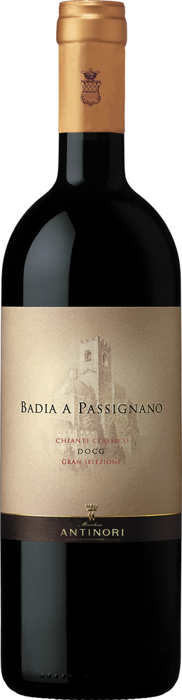 2020 Badia a Passignano Chianti Classico, Antinori bottle shot.